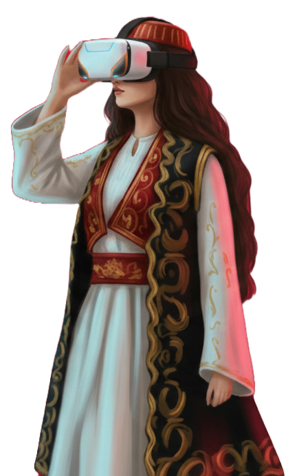 Princesha Argjiro me VR headset
